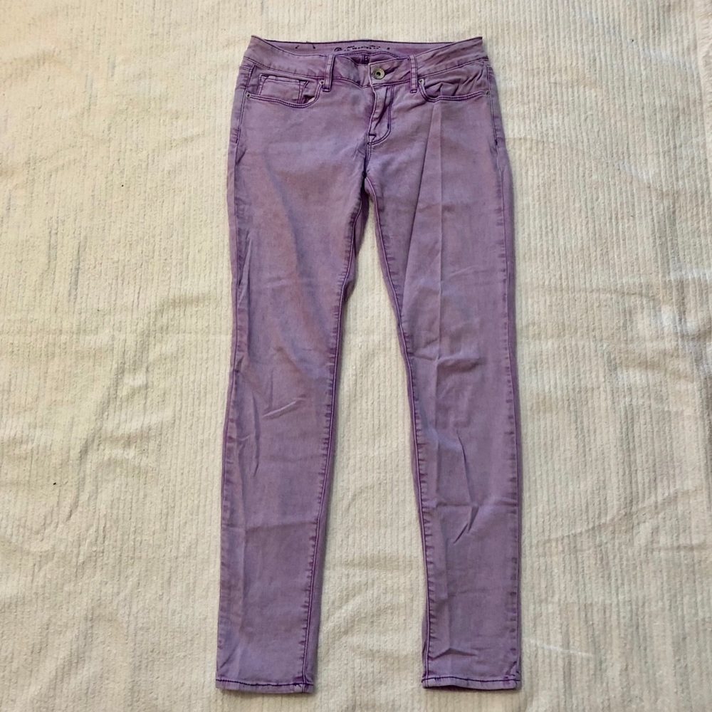 Bullhead Black | Light Purple Skinny Jeans